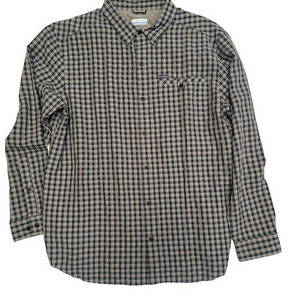 Columbia Mens Xl Long Sleeve Green Sun Protection Onmi-Shade Shirt‎